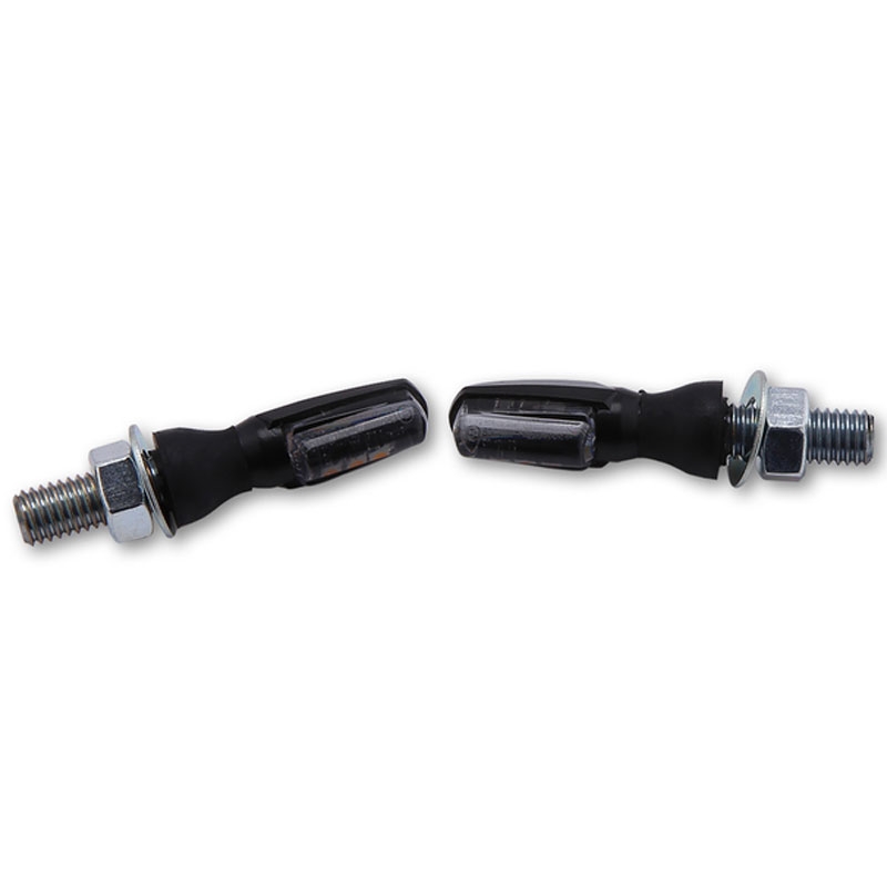 Clignotants moto Highsider Smart SPARK LED noir avec verre fumé