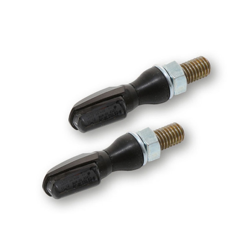 Clignotants moto Highsider Smart SPARK LED noir avec verre fumé
