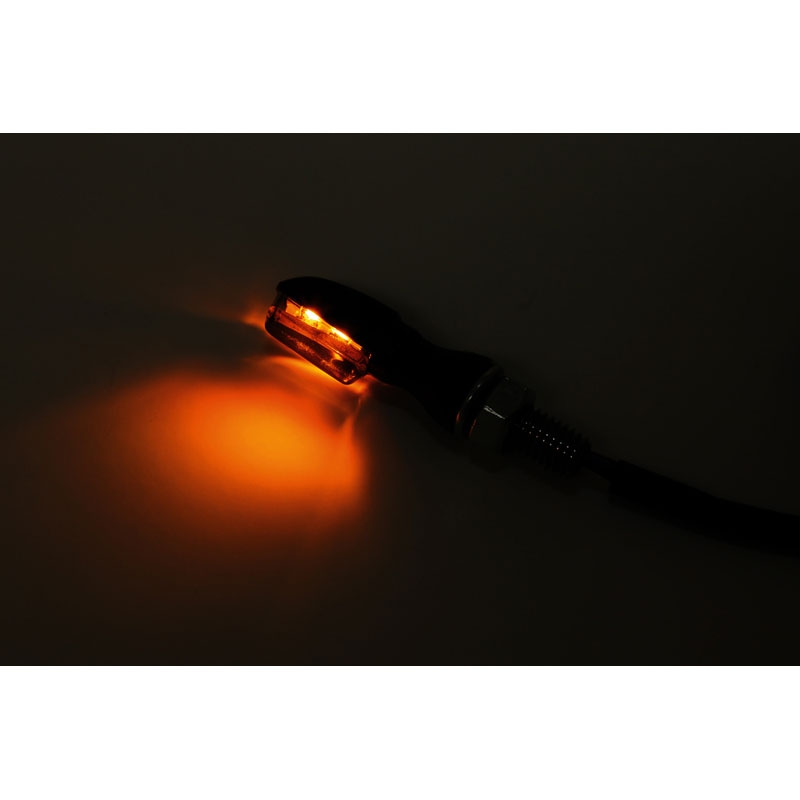 Clignotants moto Highsider Smart SPARK LED noir avec verre fumé
