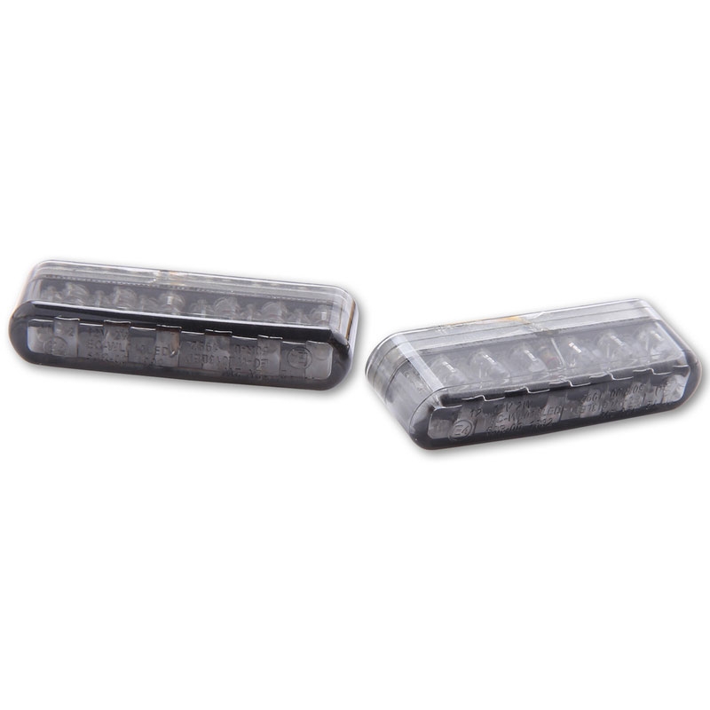 Clignotants moto Highsider Smart Shorty LED gris fumé