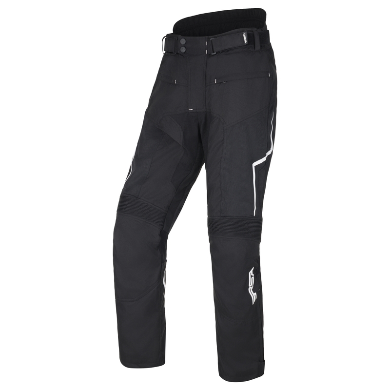 Pantalon court de moto RSA Bolt noir et blanc