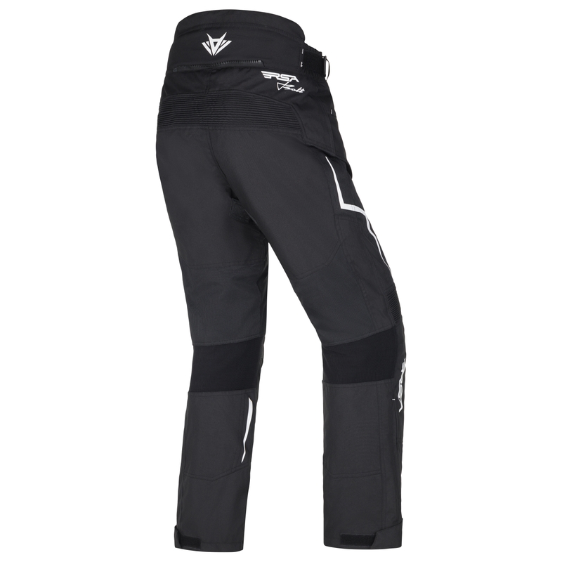 Pantalon court de moto RSA Bolt noir et blanc