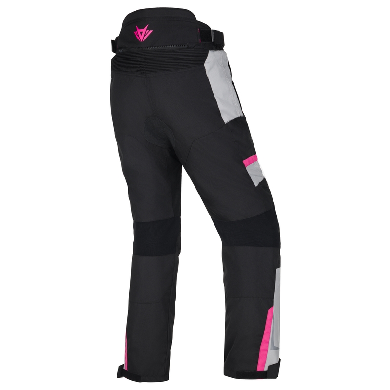 Pantalon moto court femme RSA EXO 2 noir-gris-rose