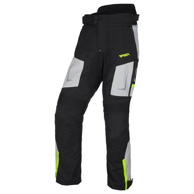 Short moto RSA EXO 2 noir-gris-jaune fluo