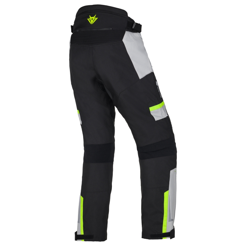 Short moto RSA EXO 2 noir-gris-jaune fluo