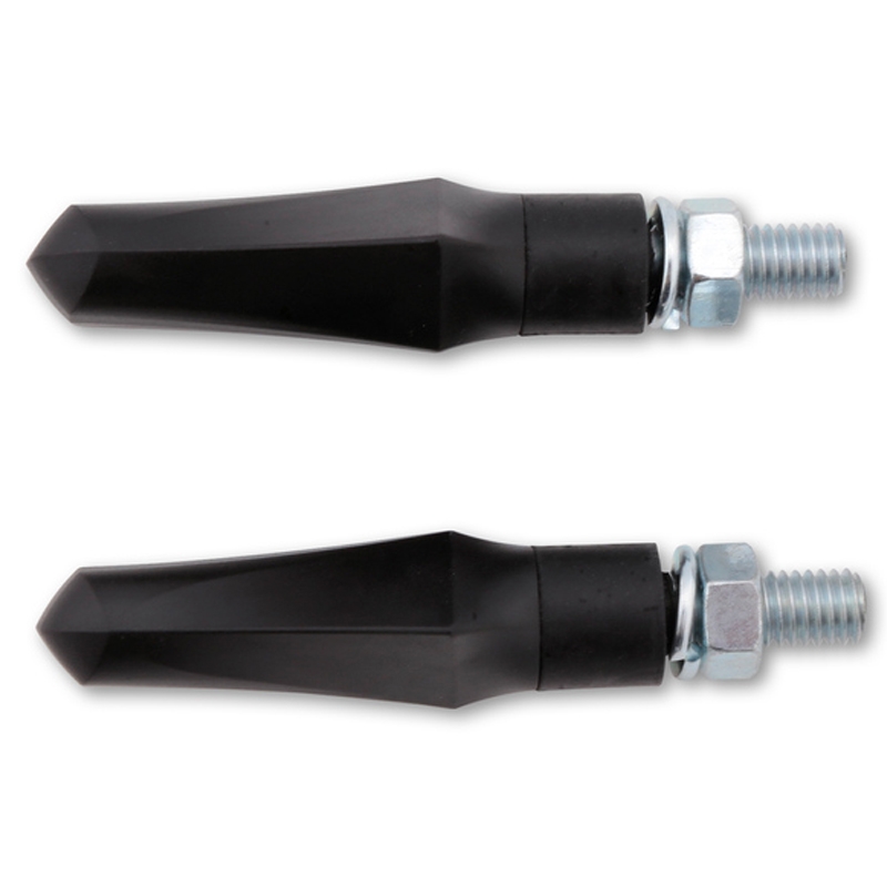 Clignotants moto Highsider Smart Shorty Fin 2 en 1 noir