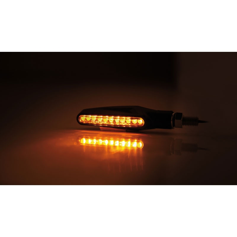 Clignotants LED moto Highsider Smart Stix noirs