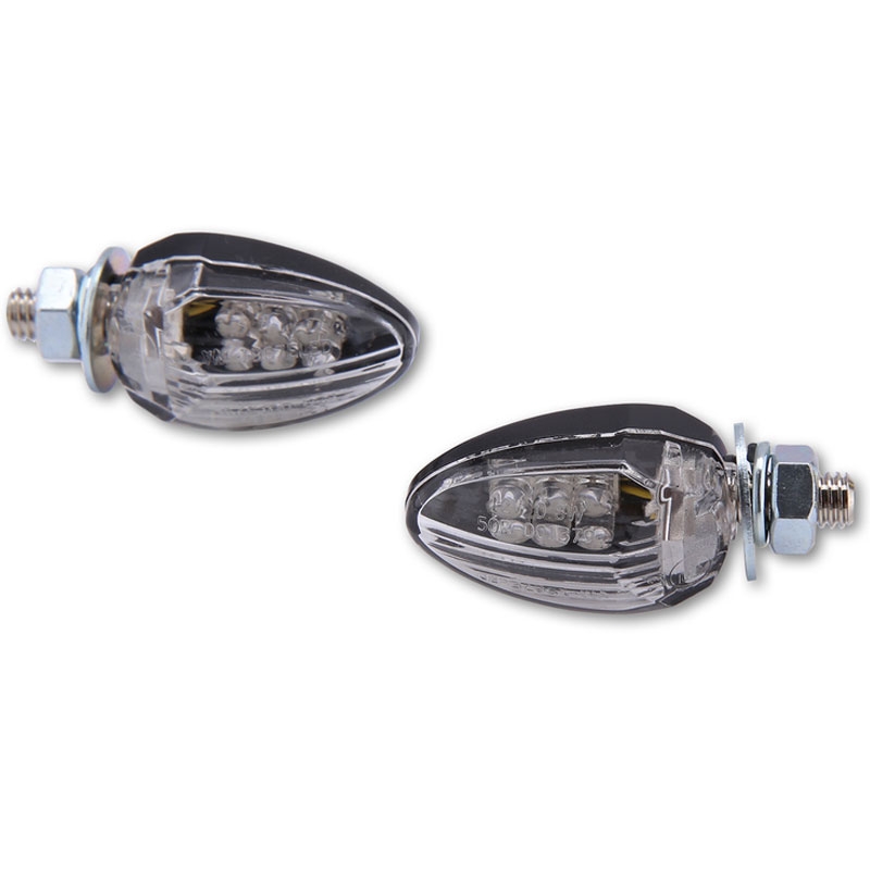 Clignotants moto LED Highsider Smart Drop noirs