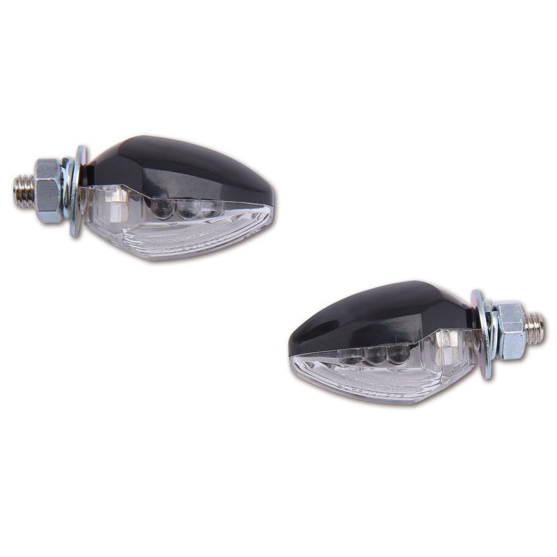 Clignotants moto LED Highsider Smart Drop noirs