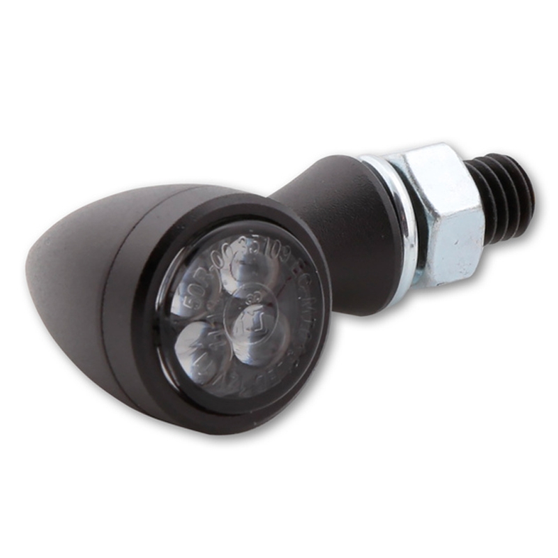 Clignotants moto Highsider Smart Sixteen Bullet LED gris fumé