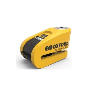 Serrure de frein à disque Oxford Alpha Alarm XA14 jaune-noir