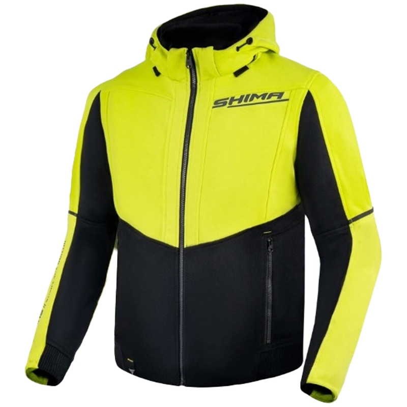 Sweat moto Shima Daybreaker noir-jaune fluo