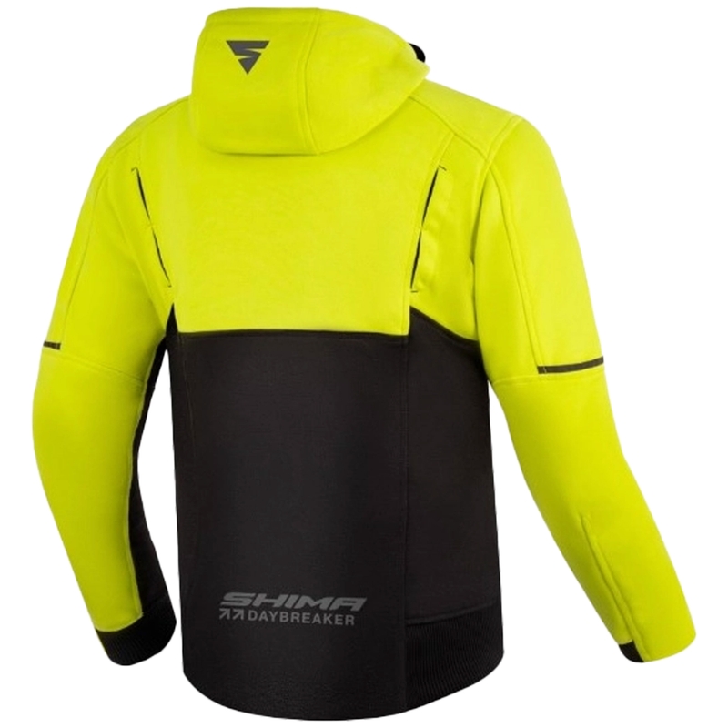 Sweat moto Shima Daybreaker noir-jaune fluo