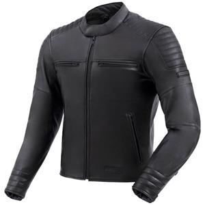 Veste de moto en cuir noir Rebelhorn Hunter II