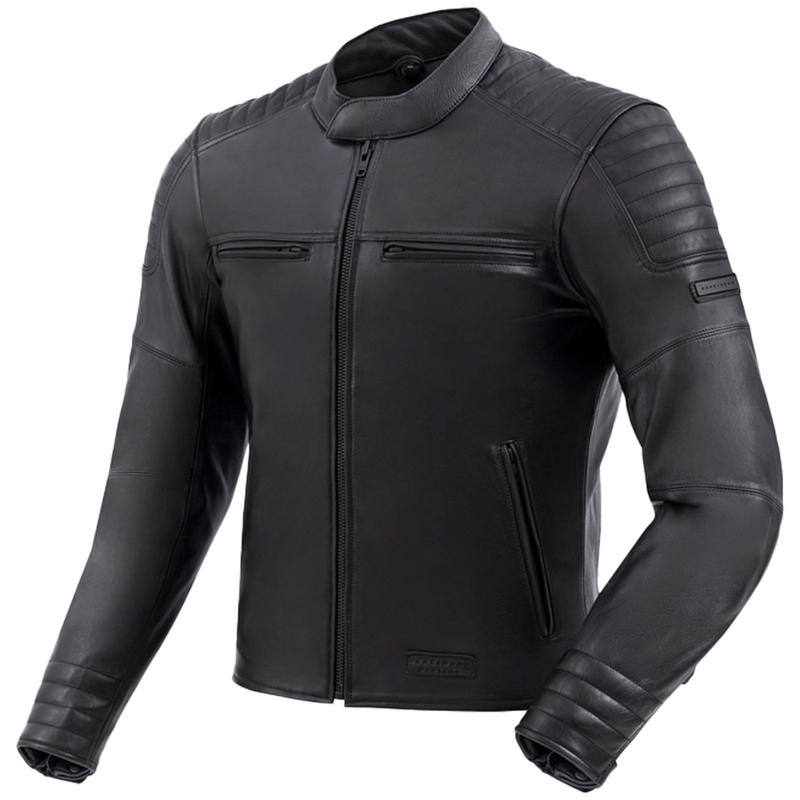 Veste de moto en cuir Rebelhorn Hunter II noir