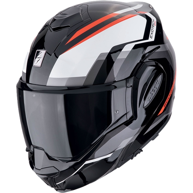 Casque moto pliable Scorpion EXO-TECH EVO FURIO noir-rouge soldes