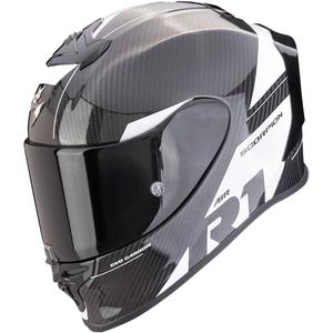 Casque intégral Scorpion EXO-R1 EVO Carbon Air Rally noir et blanc
