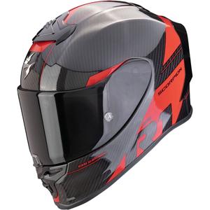 Casque moto intégral Scorpion EXO-R1 EVO Carbon Air Rally noir-rouge