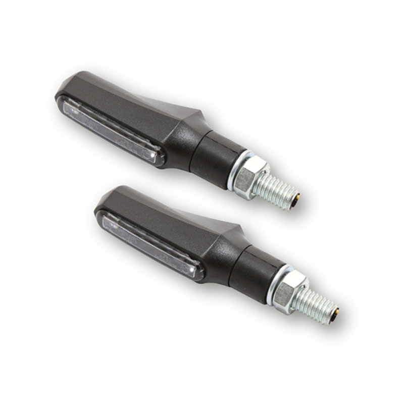 Clignotants moto Highsider Smart Shorty Fin 3 en 1 noir