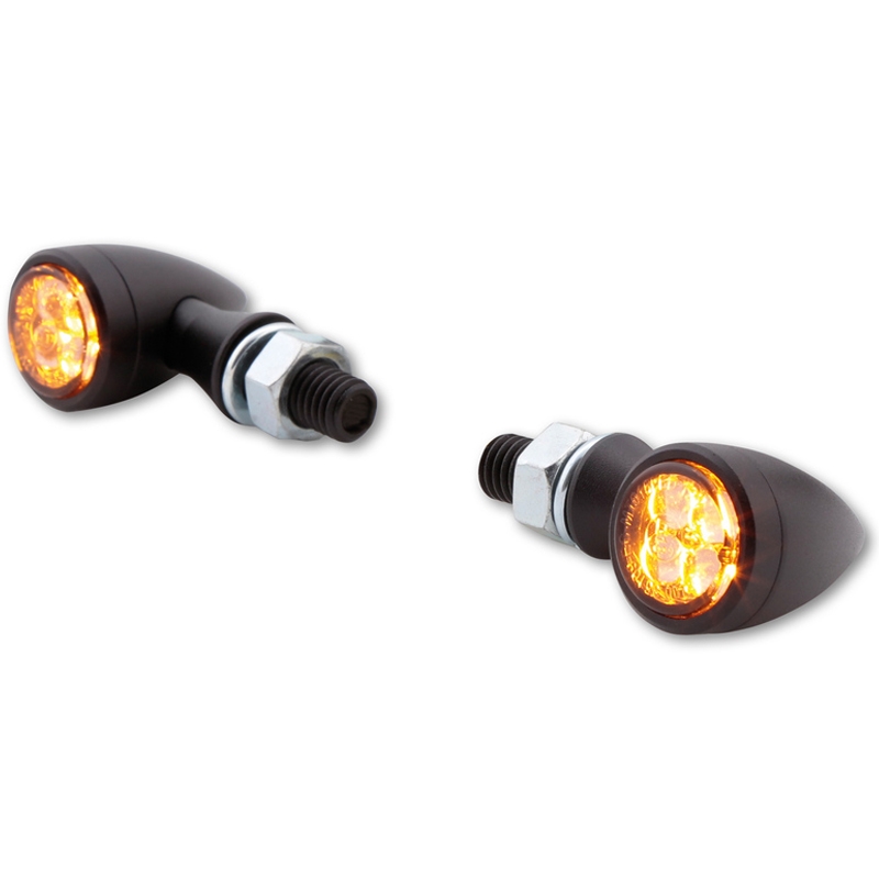 Clignotants moto Highsider Smart Sixteen Bullet LED 3en1 gris fumé