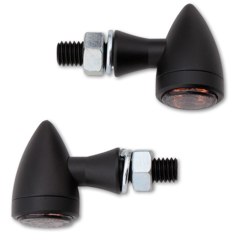 Clignotants moto Highsider Smart Sixteen Bullet LED 3en1 gris fumé