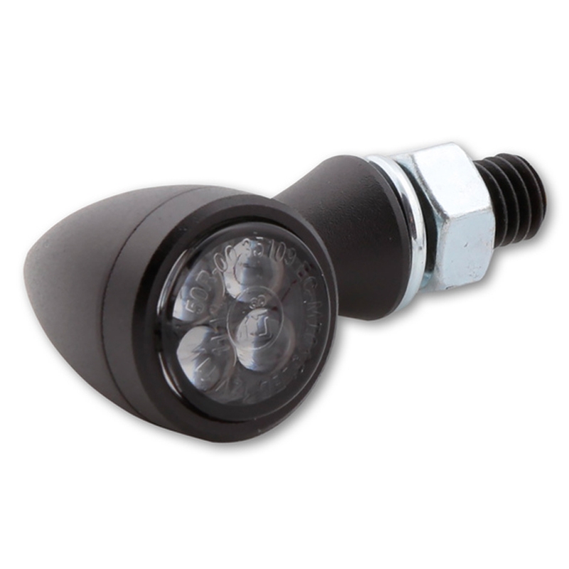 Clignotants moto Highsider Smart Sixteen Bullet LED 3en1 gris fumé