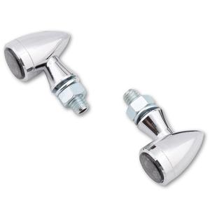 Clignotants moto Highsider Smart Sixteen Bullet LED 3 en 1 chromés
