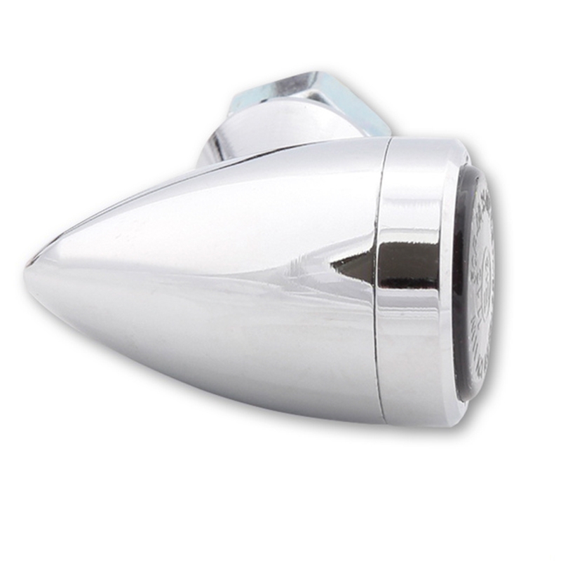 Clignotants moto Highsider Smart Sixteen Bullet LED 3 en 1 chromés