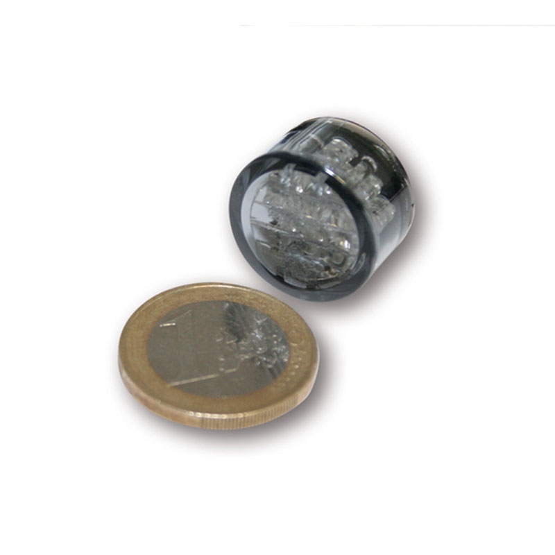 Feu arrière de moto à LED Highsider Smart Pin, gris fumé
