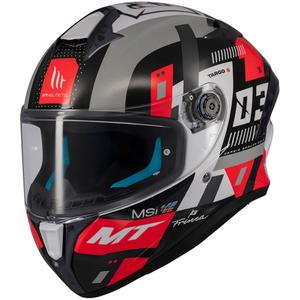 Casque moto intégral MT Targo S SERGIO GARCIA noir-gris-rouge