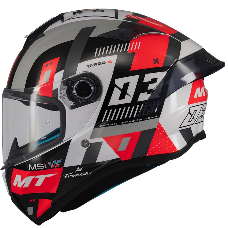 Casque moto intégral MT Targo S SERGIO GARCIA noir-gris-rouge