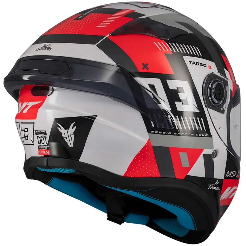 Casque moto intégral MT Targo S SERGIO GARCIA noir-gris-rouge