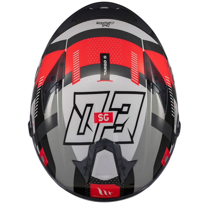 Casque moto intégral MT Targo S SERGIO GARCIA noir-gris-rouge