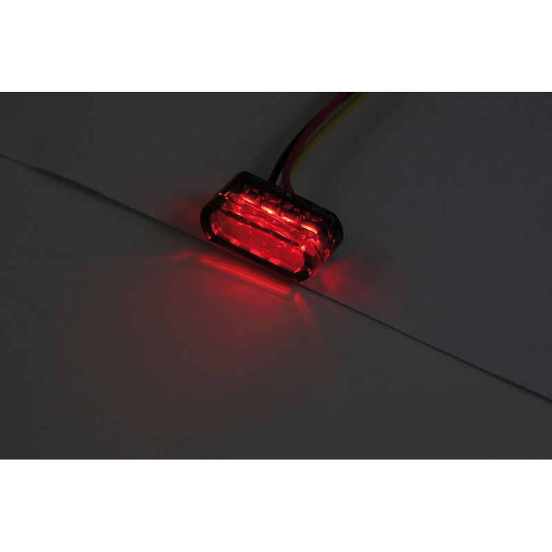 Feu arrière de moto Highsider Smart Module 1 LED, gris fumé