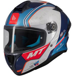 Casque moto intégral MT Targo S Ortola bleu-blanc