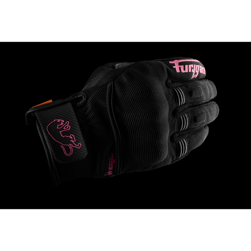 Gants moto femme Furygan Jet Lady D3O® Evo noir-rose