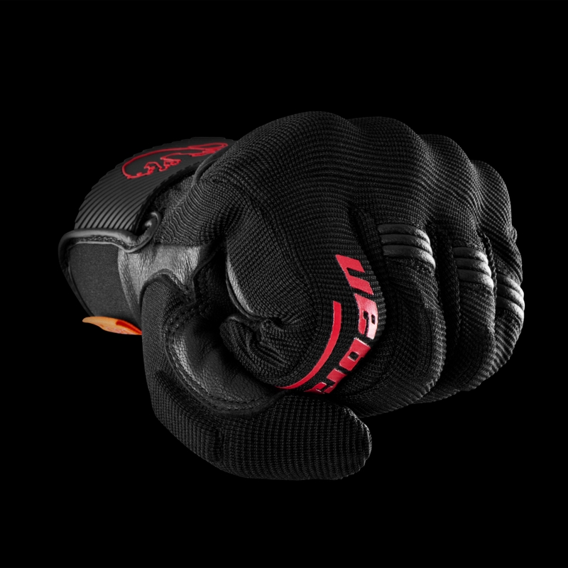 Gants moto Furygan Jet D3O Evo noir-rouge