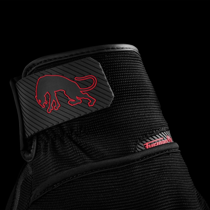 Gants moto Furygan Jet D3O Evo noir-rouge