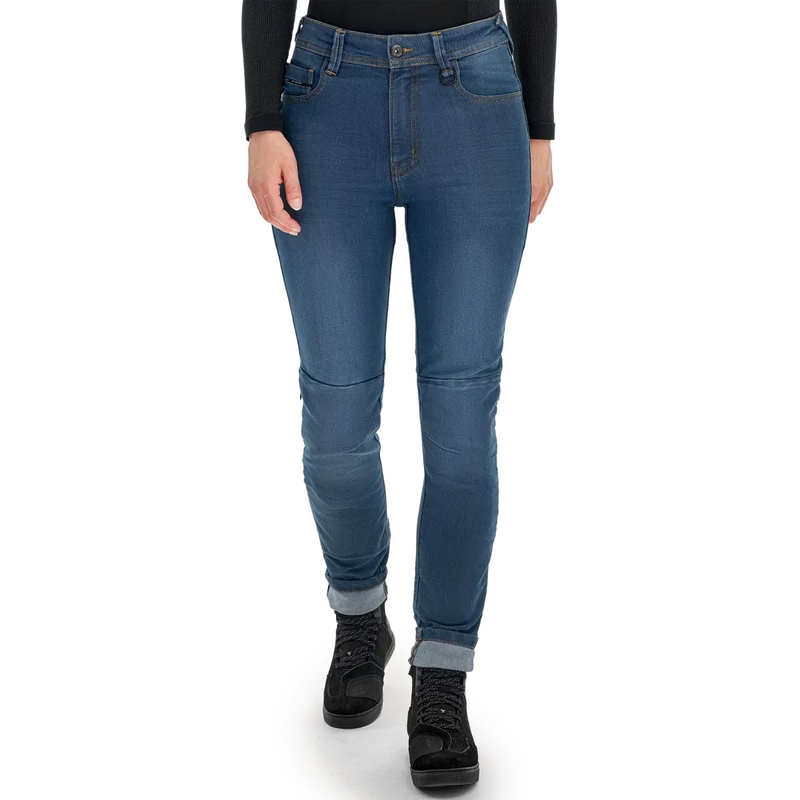 Jean moto long Shima Ridge pour femme bleu