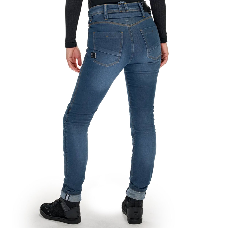 Jean moto long Shima Ridge pour femme bleu