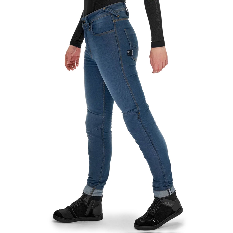 Jean moto long Shima Ridge pour femme bleu