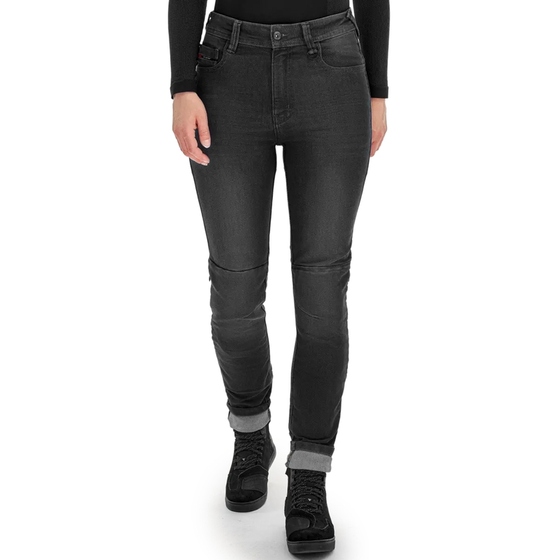 Jean moto long Shima Ridge pour femme, noir