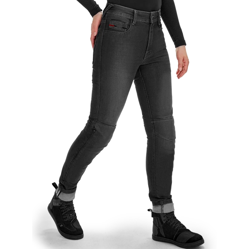 Jean moto long Shima Ridge pour femme, noir