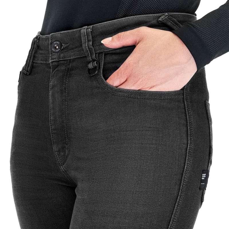 Jean moto long Shima Ridge pour femme, noir