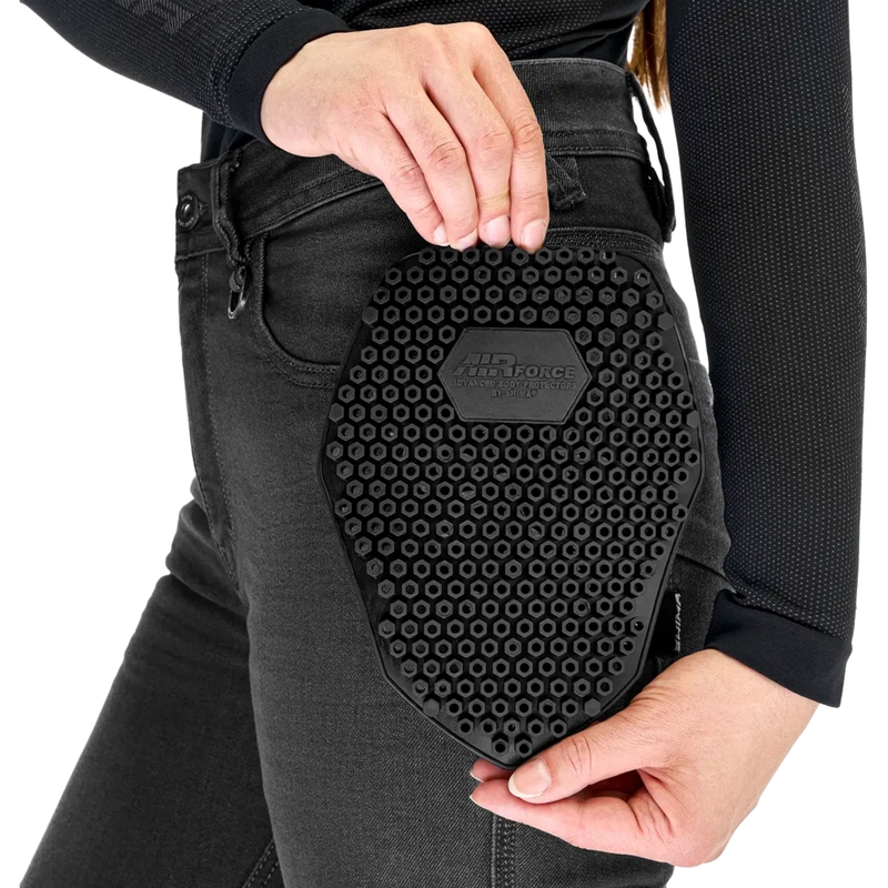 Jean moto long Shima Ridge pour femme, noir