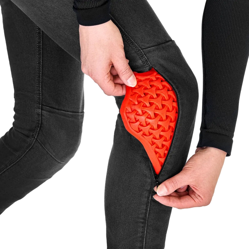 Jean moto long Shima Ridge pour femme, noir