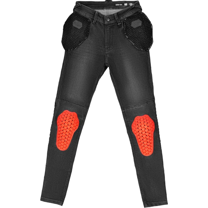 Jean moto long Shima Ridge pour femme, noir
