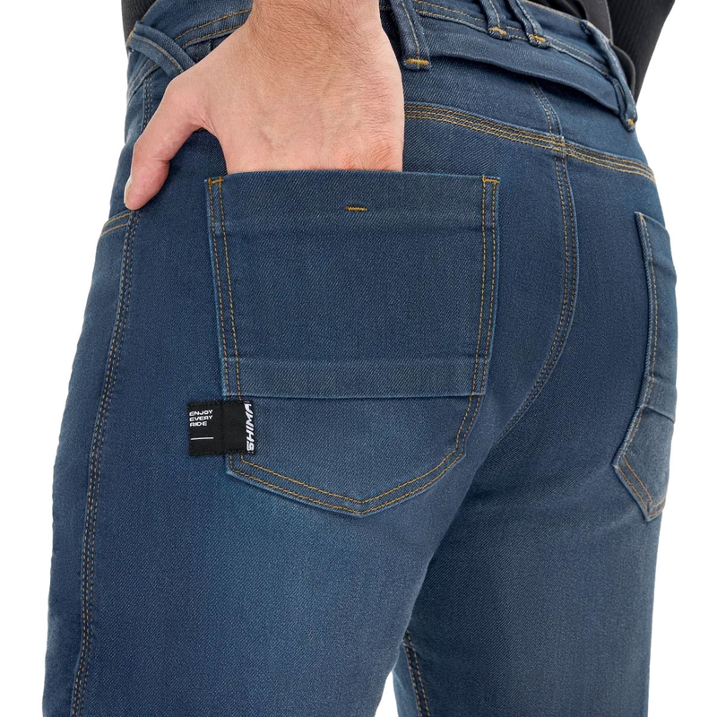 Jeans moto Shima Ridge bleu