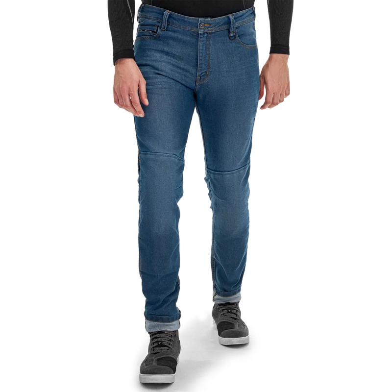 Shima Ridge Extended Biker Jeans Bleu