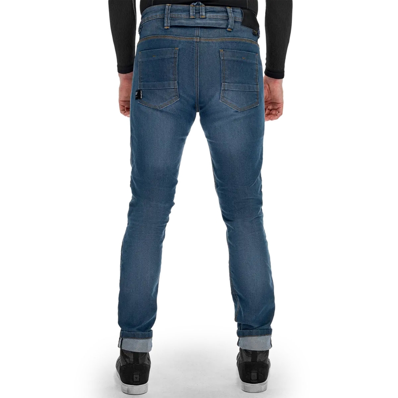 Shima Ridge Extended Biker Jeans Bleu